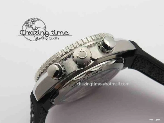 0217 Tailored Planet Ocean Master Chronometer SS OM 1:1 Best Edition Black Dial On Leather Strap A 8173